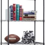 BestOffice 5-Wire Shelving Unit Steel NSF Large Organizer Garage Heavy Duty Commercial Grade Utility Metal Layer Storage Rack for for Kitchen Office 14D x 24W x 60H Inch,Black, 5-Tier,