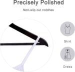 TOPIA HANGER Wooden Coat Hangers 30 Pack, Black Wood Suit Hangers with Non Slip Pants Bar, 360° Swivel Hook and Shoulder Notches for Camisole, Jacket, Pants, Smooth Finish Clothes Hangers -CT34B30 - Image 3