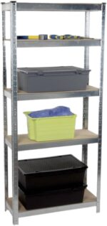 Kinzo Storage Shelving Unit 5 Shelves Heavy Duty Max 750 kg No Screws MDF - Image 8