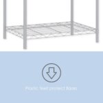 Home Basics None 5 Tier Steel Wire Shelf Heavy Duty Storage Organizer Shelving Unit Utility Rack for Home, Garage, Kitchen, Basement & Office, White - Image 6