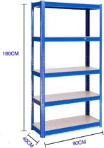 5 Tier Boltless Metal Shelving Unit Heavy Duty Steel Shelves 175kg Load Capacity per Shelf Perfect for Storage and nization in Garage Warehouse or Home - Image 3