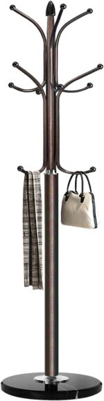 ORCHID M® Coat Racks, Coat Stand Metal Hat Heavy Bedroom Hallway Free Standing Clothes Hat Rack Hangers Hat Hanger Holde