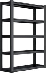 Garage Shelves Heavy Duty Storage Shelves, 5-Tier Adjustable Garage Shelving Units, Boltless Assembly, Metal Storage Rack For Warehouse Basement Pantry Office(100x35x160cm)