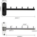 Wall Mounted Clothes Hanger,Stainless Steel Hook Holder,Space Saving Clothing Hanging System Closet Storage Organizer Drying Rack Coat Hook for Bathroom,Bedroom,Laundry Room (Stainless Steel(1 pcs)) - Image 2