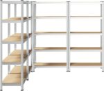 Heavy-Duty 5-Tier Shelving Units, Set of 4 Steel Storage Racks, Boltless Assembly, Adjustable Shelves for Garage & Shed, 1325 kg Load Capacity - Silver Storage Solution - Image 6
