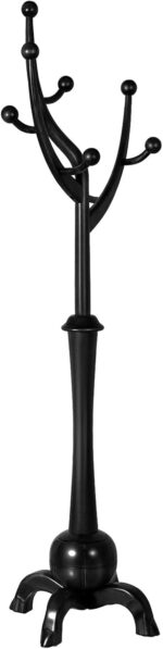 Heavy Duty Coat Rack Freestanding Wood Tree Rack with 8 Hooks, Unique Design Tree Branch-look, Premium Coat Tree Clothes Hanger Stand with Sphere Base for Entryway, Hallway, Bedroom-Load 160lbs Black - Image 4