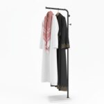Steady Metal Coat Rack - Durable Slate Base, Weight 5.68Kg. Stylish & Practical for Bedroom, Living Room, Office & Dining.Carrying more than 10 robes Prayer Room & Entryway (C-shape, Black) - Image 8