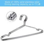 Clothes Coat Hangers 30 Pack, Wire Hangers Heavy Duty Stainless Steel Hangers With Non Slip Grooves, Strong & Durable, For Suits,Coats,Dresses,Jackets,Pants & Formal Wear - Image 2