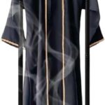 Clothes Incense Burner Stand – 165cm Tall Bakhoor Hanger with Oud Incense Holder – Garment Rack for Thobe, Abaya & Accessories (Black)