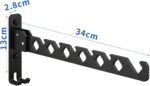 Wall Mounted Drying Rack Clothing Foldable for Laundry Room, Clothes Drying Rack Folding Indoor, Matte Black - Image 4
