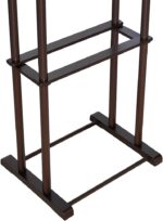 Proman Products with Wooden Hanger, Trouser Bar & Tie Bar, Walnut Twin Valet - Image 3