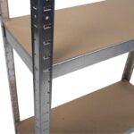 Kinzo Storage Shelving Unit 5 Shelves Heavy Duty Max 750 kg No Screws MDF - Image 5