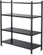 4 Tier Storage Rack Metal Shelf Organizer Adjustable Garage Shelving with Leveling Feet for Kitchen Bathroom Living Room (Color : 4 Tier, Size : 60x40x120cm)