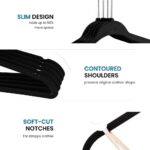 Red Dot Gift 10-Pack Black Non-Slip Velvet Hangers 45cm With 360 Degree Rotatable Hook - Durable & Slim - Non Slip Hangers for Coat Hangers - Pant Hangers… - Image 3