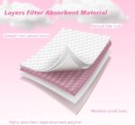 Cute 'n' Cuddle Baby Disposable Changing Mats, 60x45cm Pink Pack of 30, Waterproof, Ultra-Soft & Highly Absorbent Diaper Changing Pads, Leakproof Underpads for Newborns & Infants - Image 4