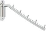 Alise Swing Clothes Hanger Rack,Garment Racks Wall Mount Clothes Bar-Hanger Holder Hooks Heavy Duty Folding Drying Rack Space Saving Clothing Hanging System Closet Storage Organizer,Chrome