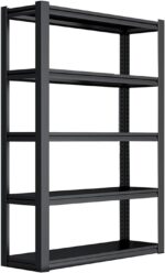Garage Shelves Heavy Duty Storage Shelves, 5-Tier Adjustable Garage Shelving Units, Boltless Assembly, Metal Storage Rack For Warehouse Basement Pantry Office(100x35x183cm)