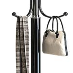 ORCHID M® Coat Racks, Coat Stand Metal Hat Heavy Bedroom Hallway Free Standing Clothes Hat Rack Hangers Hat Hanger Holde (black)