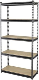 Tactix Heavy Duty Performance 5 Tier Shelf Rack - Multipurpose for Living Room, Kitchen, Garage, Adjustable, Perfect for Organizing Your Space - Dimensions: 76W x 30.5D x 152.5H cm- 329014