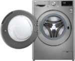 LG 10 Kg Washer & 7 Kg Dryer Front Load AI DD Steam+ Bigger 1400 RPM Color Silver Model - F4V5RGP2T (International Version). - Image 2