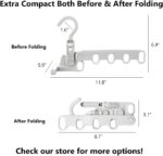 Folding Clothes Hanger, Portable Mini Drying Rack Closet Organizer Space Saver for Indoor, Travel, Camping - Image 6
