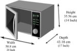 The Furnishing Tree Microwave Oven Cover for LG 28 L Convection Microwave Oven MJ2886BFUM Surface Pattern Brown - Image 4