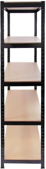 The Shopfitting Shop 5 Tier Boltless Garage Shelving Workshop Storage Racking Shelves Heavy Duty Metal 1800 x 900 x 400 - Image 6