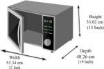 The Furnishing Tree Microwave Oven Cover for Samsung 28 L Convection MC28H5145VK/TL Basketweave Pattern Grey - Image 4
