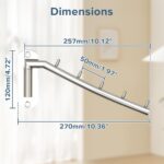 Alise Swing Clothes Hanger Rack,Garment Racks Wall Mount Clothes Bar-Hanger Holder Hooks Heavy Duty Folding Drying Rack Space Saving Clothing Hanging System Closet Storage Organizer,Chrome - Image 6