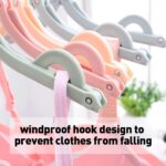 M&J&DELEE M&J Folding Hanging Drying Rack Thicken Portable Colored Folding Clothes Hangers, Portable Folding Travel Hangers, Clothes Washing Drying Rack for Outdoor Camping Travel(pack of 10) - Image 5