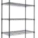 Whitmor Heavy Duty 5-Shelf Shelving Unit, Storage Shelves 1000Lb Capacity for Garage Kitchen Bathroom Bedroom, 30" D x 14" W x 63" H, 5 Tier, Black