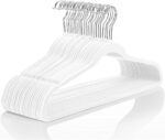 Red Dot Gift 10-Pack White Non-Slip Velvet Hangers 45cm With 360 Degree Rotatable Hook - Durable & Slim - Non Slip Hangers for Coat Hangers - Pant Hangers…