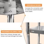 Storage Shelves, 5 Tier Shelf Adjustable Stainless Steel Shelves, Sturdy Metal Shelves Heavy Duty Shelving Units and Storage for Kitchen Commercial Office Garage Storage, 47L X 16W X 59H 1650Lbs Total - Image 7