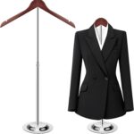 T Shirt Display stand for Vendors, Adjustable Dress Form Mannequin Torso, Portable Hanging wooden Clothes Rack, Flexible Hanger for Clothing Tshirt Jacket Coat Retail, Height 18.5-31.5 Inch (1 Pcs)