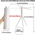 JOOM Clothes Drying Rack Portable Foldable - Drying Rack Clothing Space Saving,Collapsible Drying Rack for Laundry,Travel,Indoor,Outdoor. Folding Clothing Rack traval and Home Small Silver - Image 5