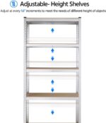 Yaheetech Heavy Duty 5 Tier Metal Garage Shelving Unit Boltless Storage Shelves Shed Kitchen Racking,180 x 90 x 40 cm - Image 9