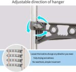 BAOYOUNI Foldable Laundry Pole Clothes Tree Drying Rack Airer Corner Tripod Coat Hanger Standing Garment Storage Shelf Holder Indoor Space Saving Organizer with 5 Adjustable Arms, Grey - Image 8