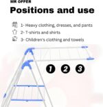 Heavy Duty Foldable Clothes Drying Rack with Adjustable Folding Wings, Easy Storage, Suitable for Indoor and Outdoor Use – Laundry Hanging Stand and Dryer منشر غسيل قابل للطيClothes Hanger - Image 6