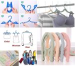 M&J&DELEE M&J Folding Hanging Drying Rack Thicken Portable Colored Folding Clothes Hangers, Portable Folding Travel Hangers, Clothes Washing Drying Rack for Outdoor Camping Travel(pack of 10) - Image 3