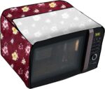 Stylista Microwave Oven Cover for Samsung 21 L Convection CE77JD-SB/XTL Floral Pattern Red - Image 5