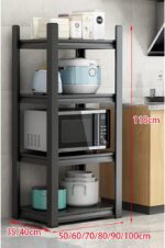 Heavy Du 3 5 Tier Adjustable Metal Sto Rack Kitchen er's Shelf Versatile Shelving Unit for Ga Office Living Room Outdoor Black 50x35x118cm - Image 3