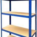 27.6" W x 11.8" D x 59" H Heavy Duty Shelving Unit 5 Tier Steel Metal Industrial Shelving Rack for Garage Sheds Storage 875KG Capacity Boltless Easy Assemble Adjustable Shelves