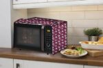 The Furnishing Tree Microwave Oven Cover for Whirlpool 30 L Convection Magicook Elite Floral Pattern Magenta - Image 3