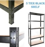 5 Tier Boltless Metal Shelving Unit Sturdy Steel Racks with 175kg Load Capacity per Shelf Perfect for Storage and nization in Garage Warehouse or Home. - Image 5
