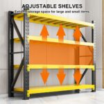 Adjustable 4Tier Heavy Duty Metal Garage Storage Shelves Industrial Utility Rack for Warehouse Pantry & ClosetSturdy White Shelving Unit 63"x79"x16" - Image 5