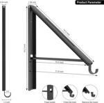 Retractable Clothes Rack, Stealth Clothes Drying Hangers, Wall Mounted Folding Clothes Hanger Drying Rack for Laundry Room Closet Storage Organization (Black) - Image 6