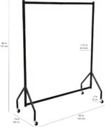 Amazon Basics Heavy Duty Clothes Rail Garment Rail, 1.21 x 1.52 m, Black - Image 7