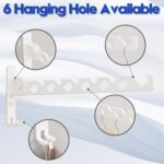 Wall Mounted Folding Clothes Drying Rack White Laundry Coat Rack Hanger Collapsible Clothing Rack Wall Mount Foldable Drying Rack - Image 7