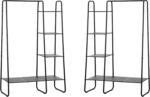 SunnyPoint Freestanding Clothes Garment and Accessories, Organizer Closet Rack (BLK) - Image 4
