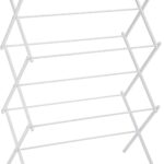 Amazon Basics Foldable Laundry Rack for Air Drying Clothing - 105.9 x 74.9 x 36.8 centimeters, White
